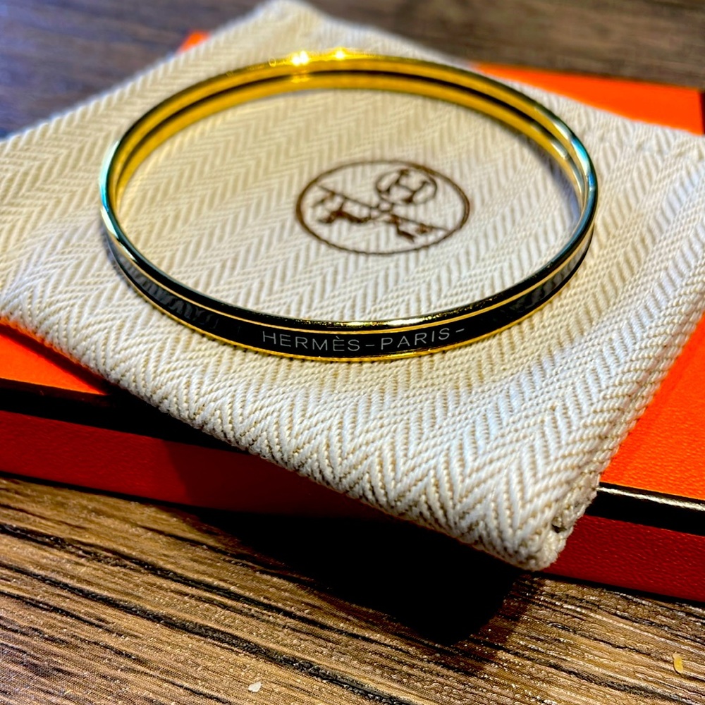 Hermes bracelet blue with rose gold